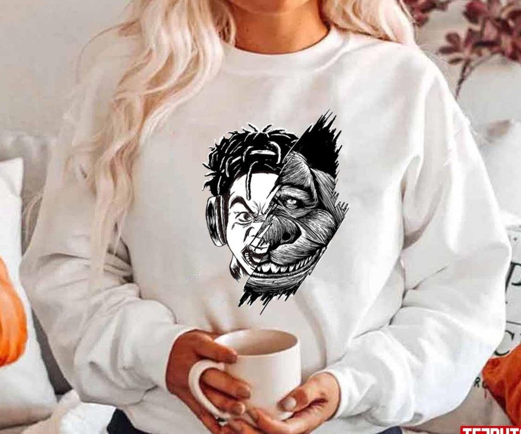 Scary Talking Ben And Ishowspeed Sketch Art Unisex Hoodie