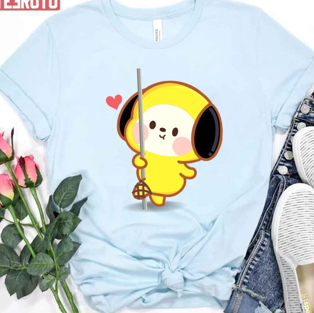 Pole Dancing Cute Bts Bt21 Minini Chimmy Jimin Stan Bias Unisex T-Shirt