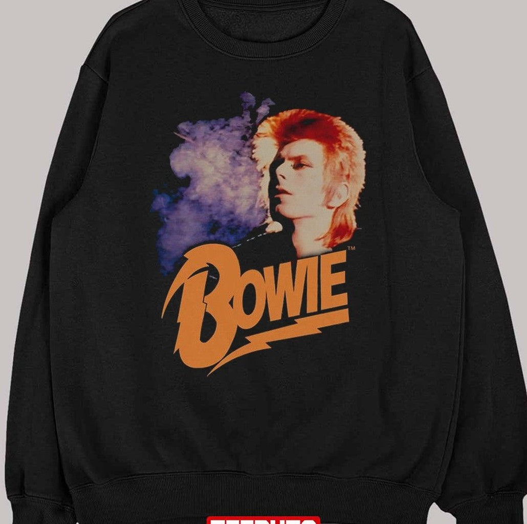 Smoke Art David Bowie Portrait Unisex Sweatshirt