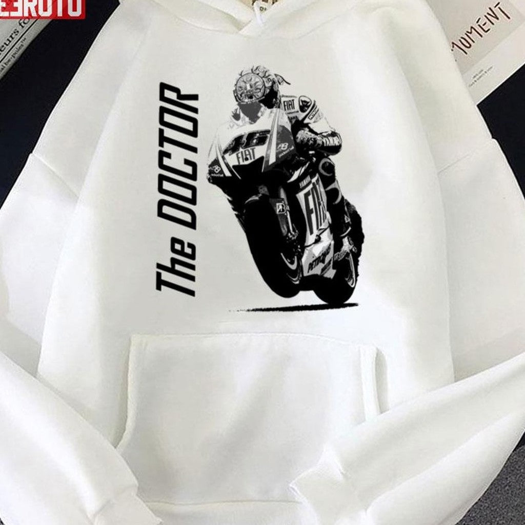 The Doctor Valentino Rossi Black And White Design Unisex Sweatshirt
