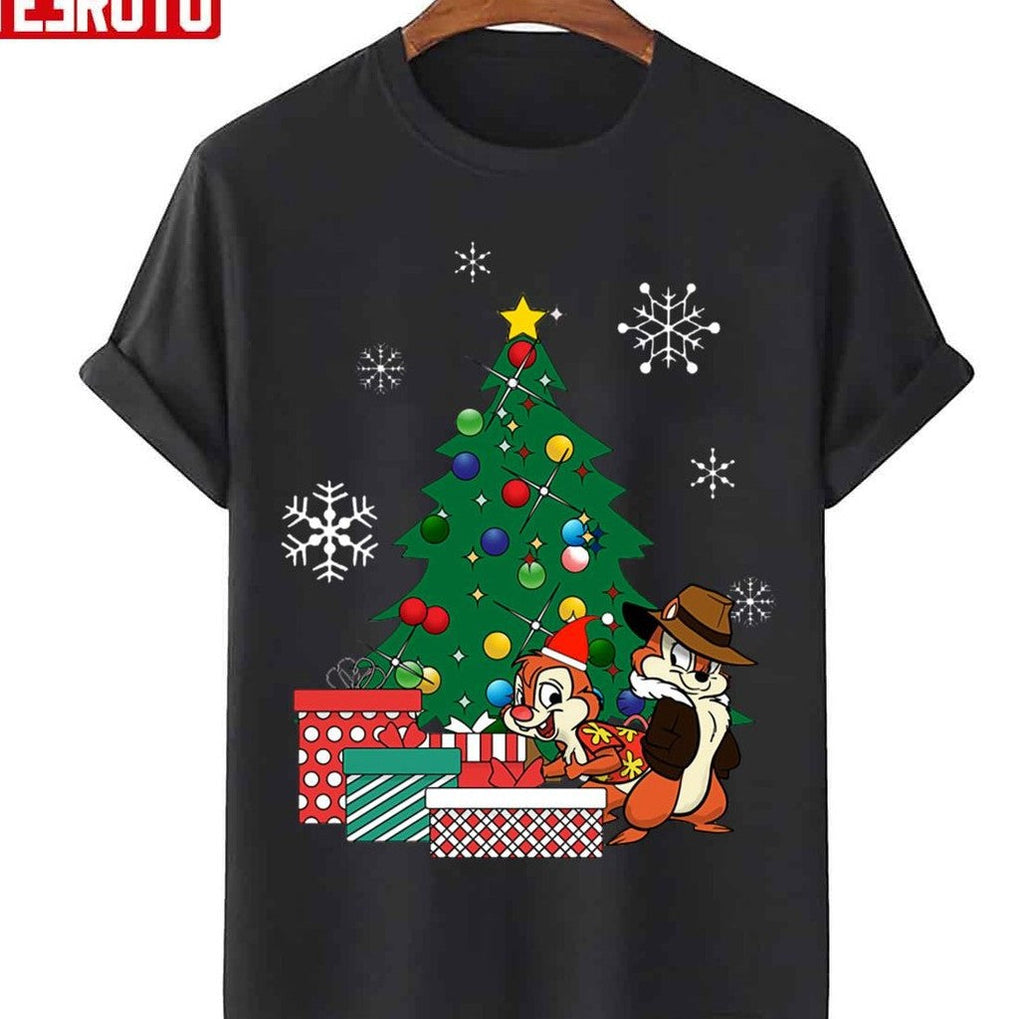 Around Christmas Tree Chip N Dale Unisex Sweatshirt