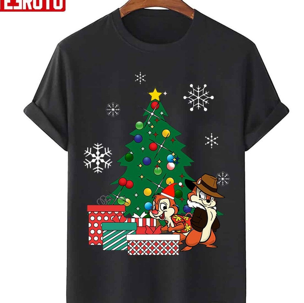 Around Christmas Tree Chip N Dale Unisex Sweatshirt