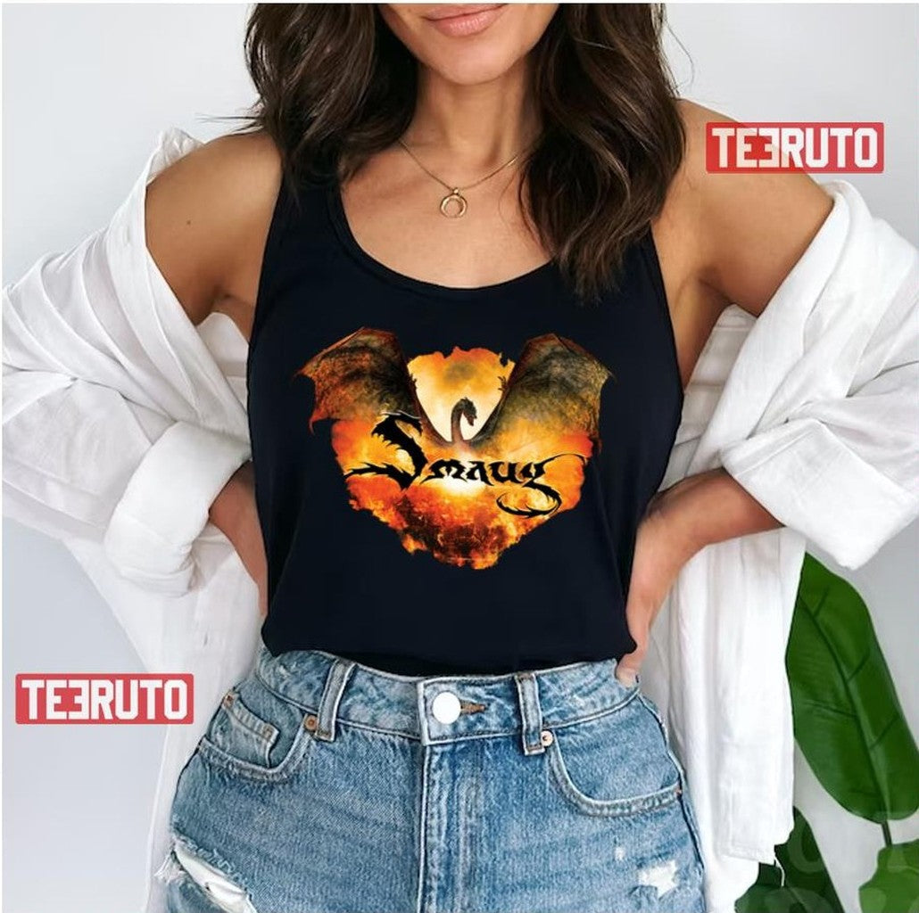 Smaug Over Laketown The Hobbit Unisex Tank Top