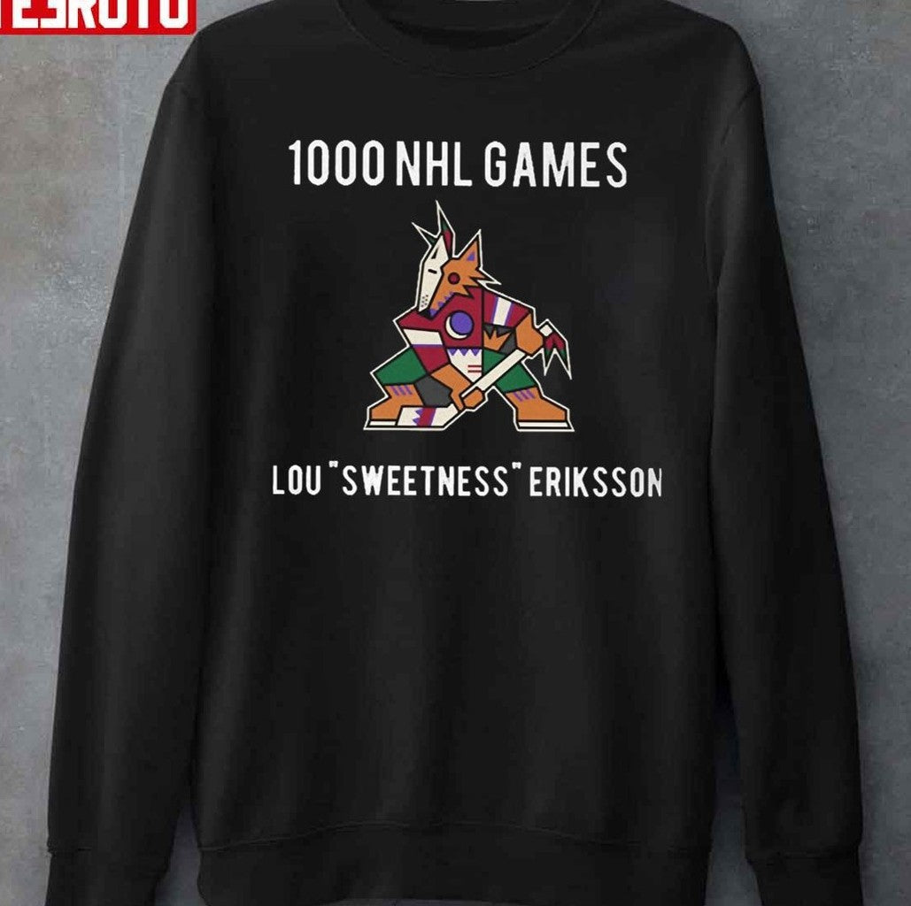 Arizona 1000 NHL Games Lou Sweetness Eriksson Unisex T-Shirt
