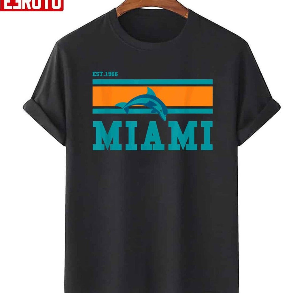 Athletic Novelty Dolphin Miami Sports Team Est1966 Unisex Sweatshirt