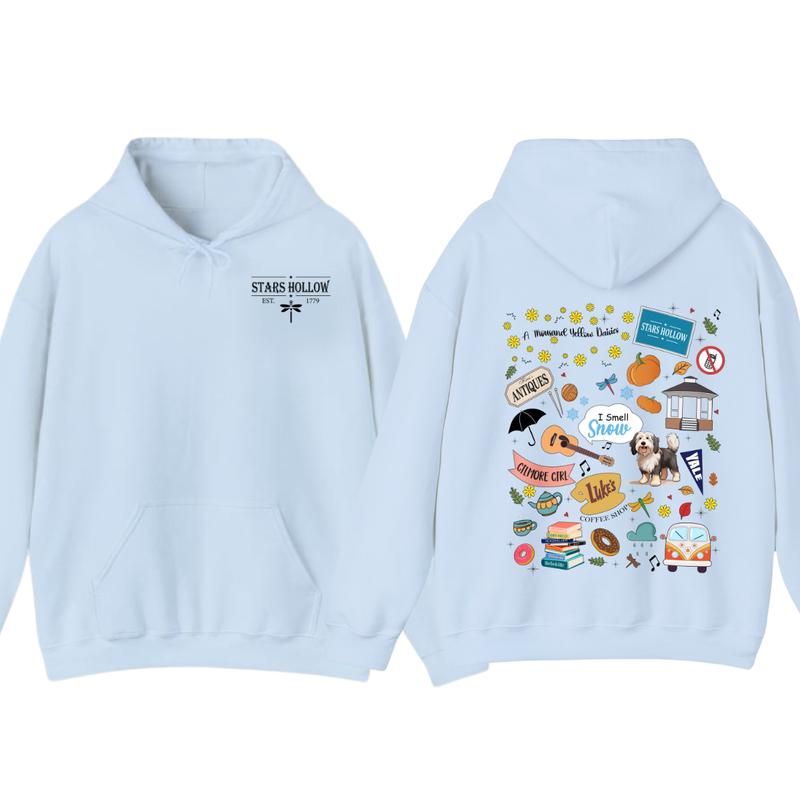 Stars Hollow Hoodie, Lukes Diner, Gilmore Girl tshirt Eras, Fall Comfort Womenswear