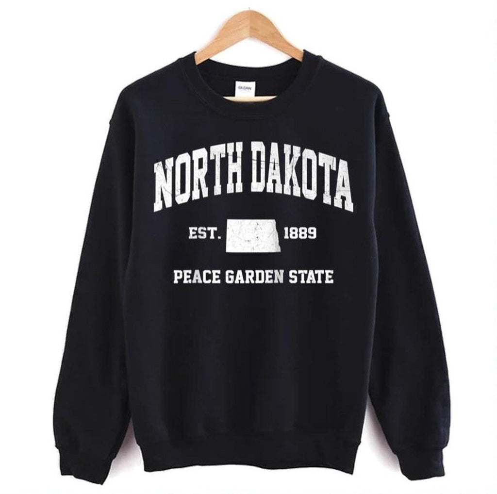 Nd Usa Vintage State Athletic North Dakota Unisex Sweatshirt