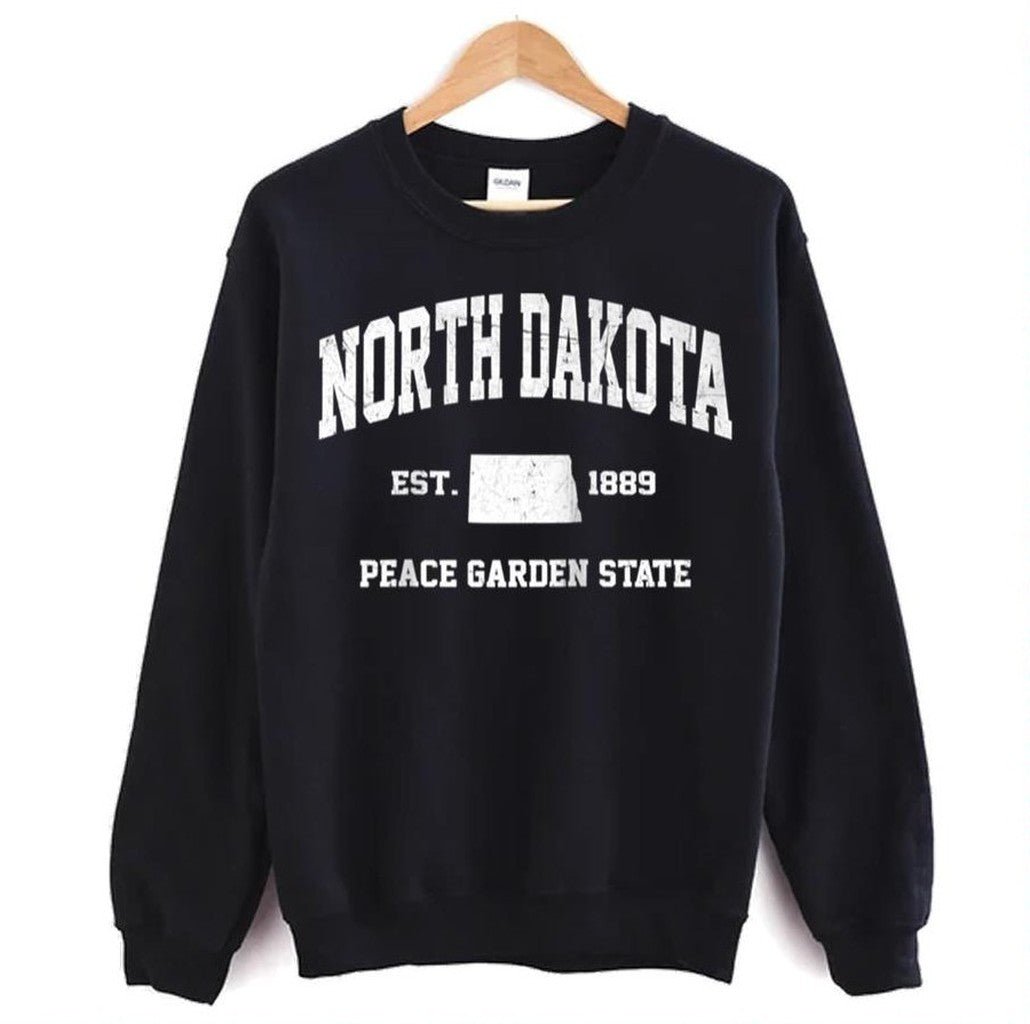 Nd Usa Vintage State Athletic North Dakota Unisex Sweatshirt