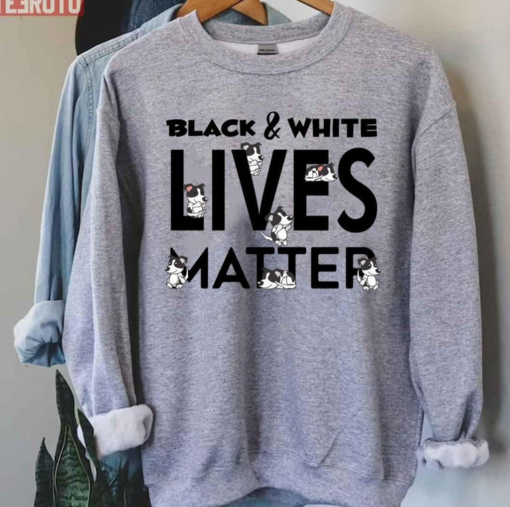Black And White Puppy Lives Matter Unisex T-shirt