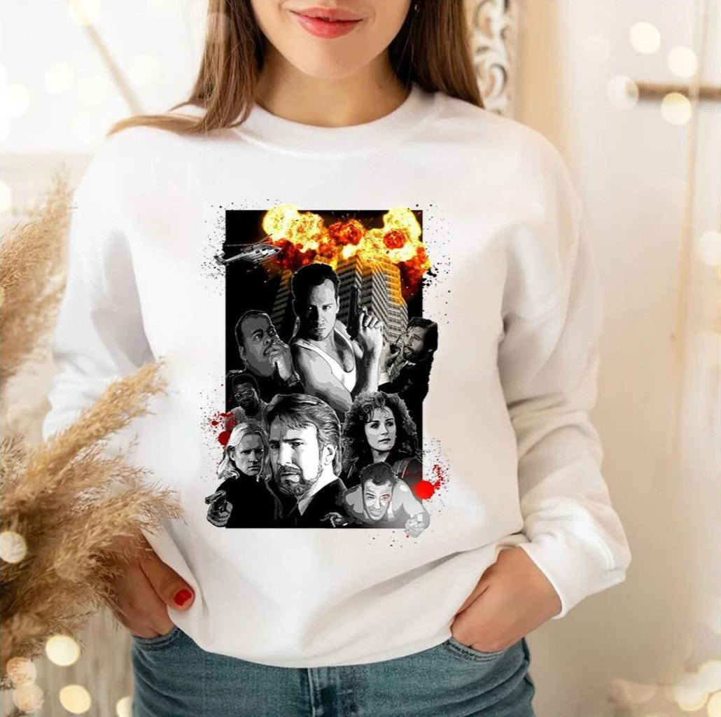 Movie Die Hard Exploded Bulding Unisex Sweatshirt
