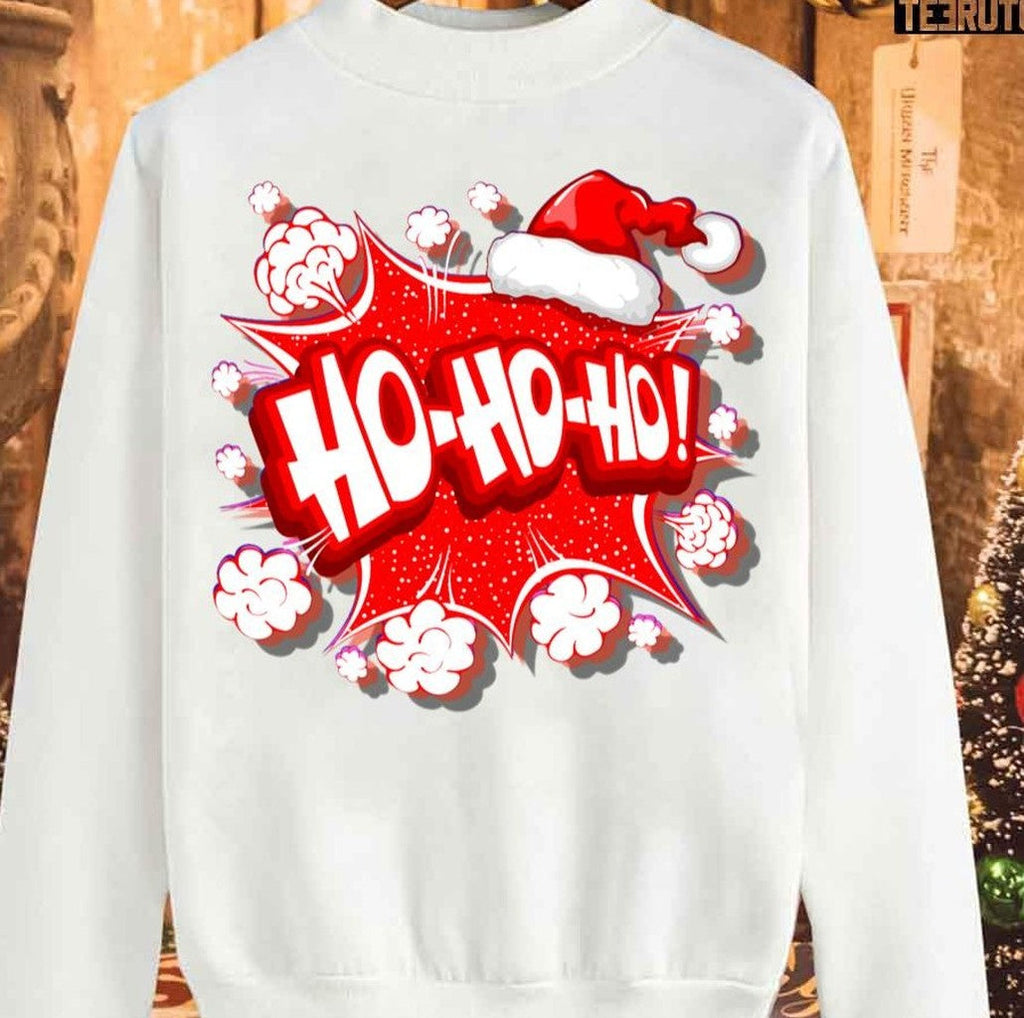 Red Christmas Boom Hohoho Unisex Sweatshirt