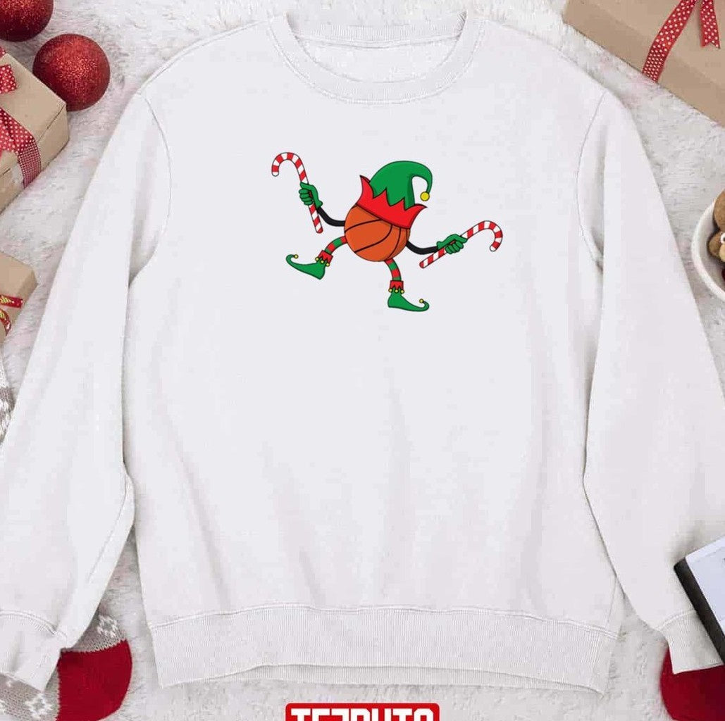 Basketball Elf Christmas Unisex Sweatshirt