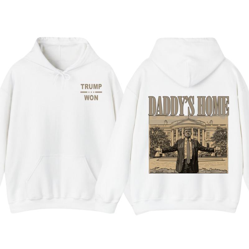 Trummp Daddy's Home 2024 Black Hoodie â€“ Bold Political Statement Design