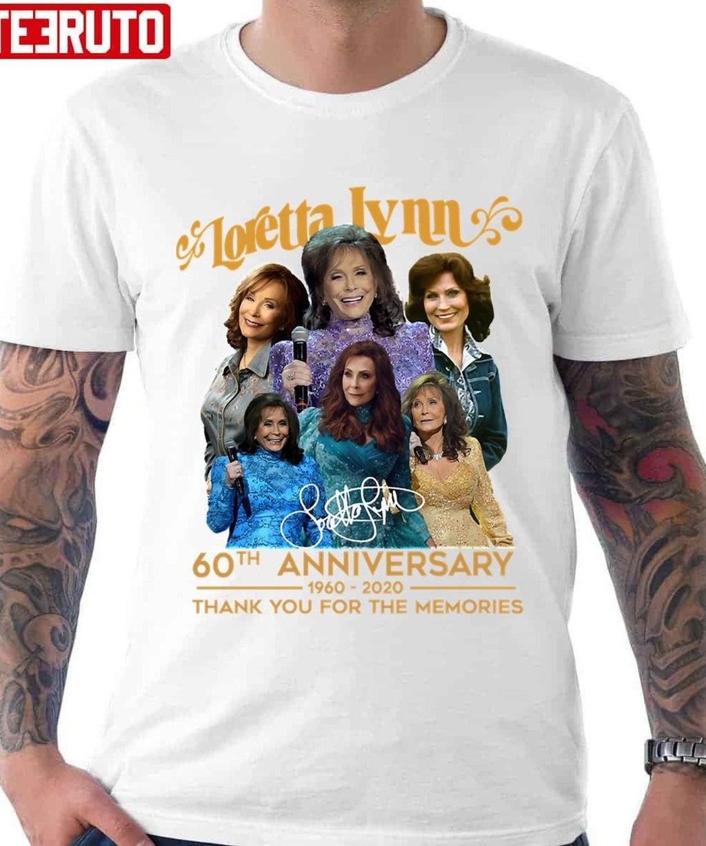 Original 60th Anniversary Signatures Loretta Lynn Singer Songwriter Country Music Gold Albums Unisex Sweatshirt