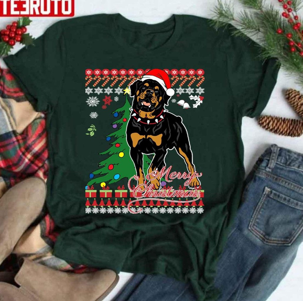 Rottweiler Dog Lover Xmas Ugly Xmas Style Unisex Sweatshirt