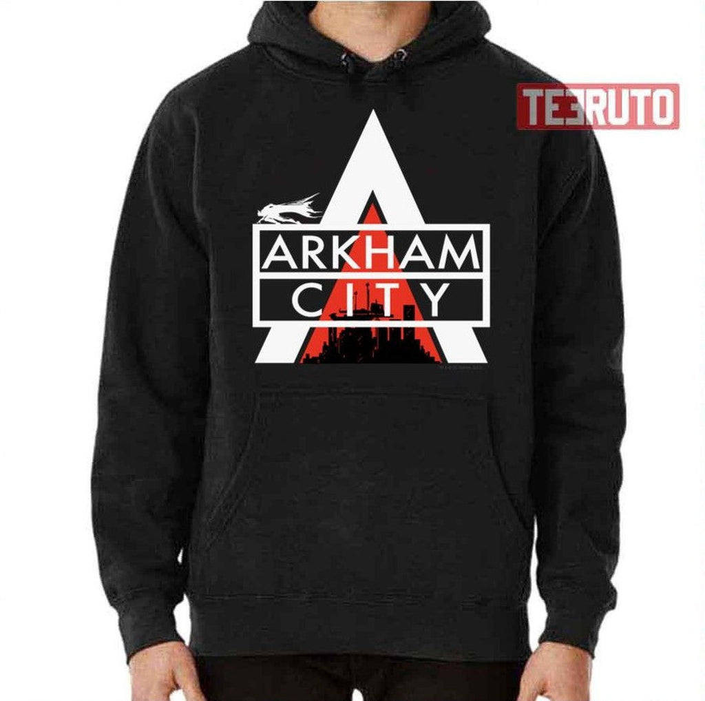 Arkham City Logo White Unisex T-Shirt
