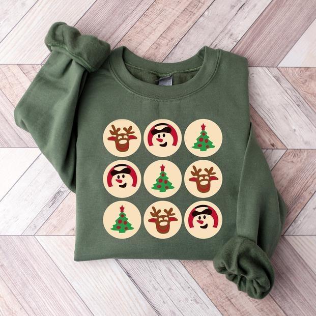 Christmas Sugar Cookie Sweatshirt, Christmas Cookies Sweatshirt, Cute Christmas Sweatshirt, Retro Christmas Sweater, Christmas Cookies Sweatshirt, Tha