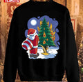 Santa Claus Peeing On A Burning Christmas Tree Unisex Sweatshirt