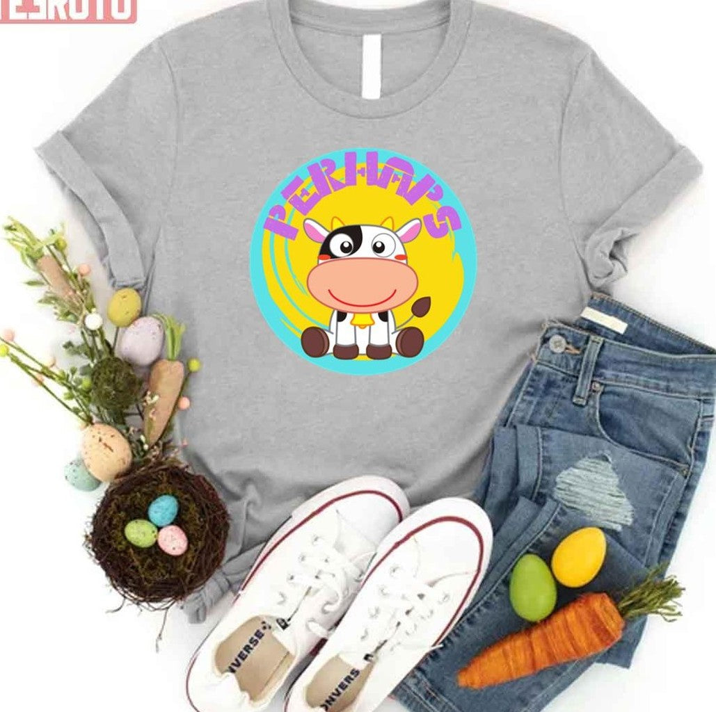 Perhaps Meme Cow Animal Crossing Unisex T-Shirt