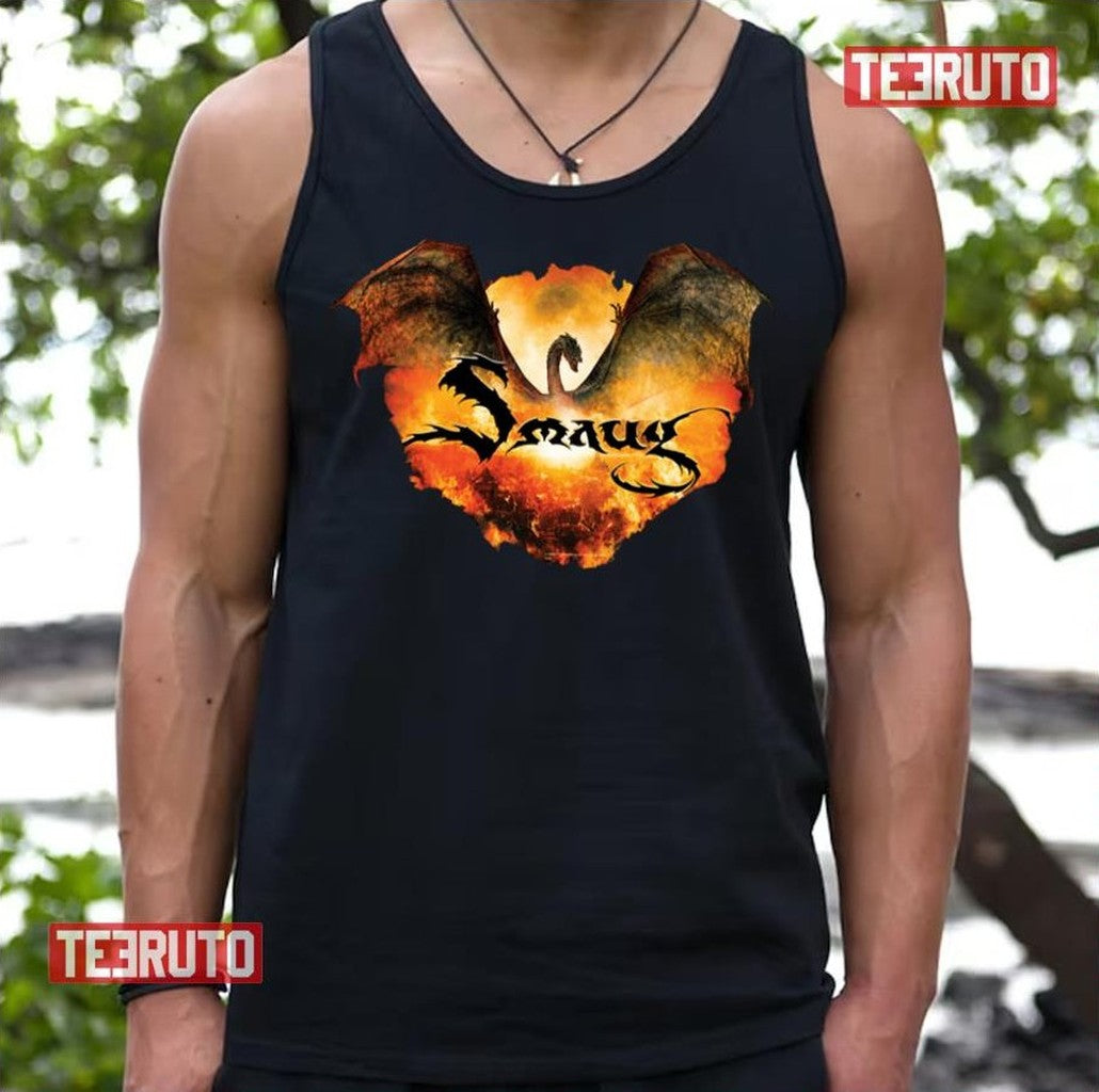 Smaug Over Laketown The Hobbit Unisex Tank Top