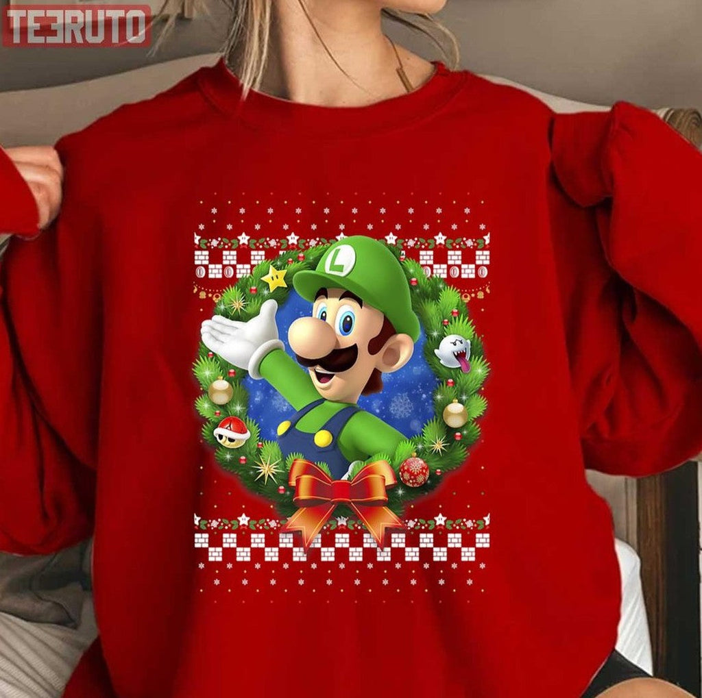 Sm L Christmas Wreath Vintage Sweatshirt