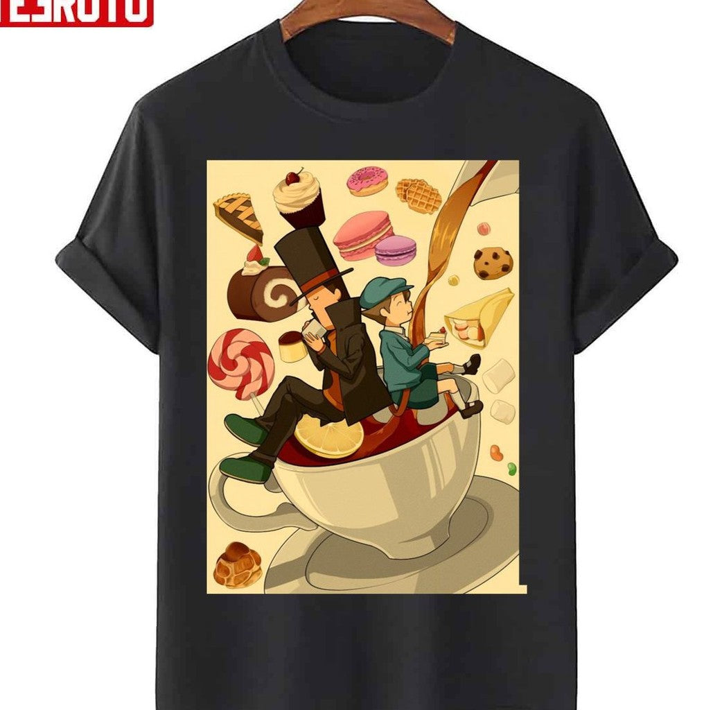 Professor Layton &amp; Luke Coffee Fanart Unisex T-Shirt