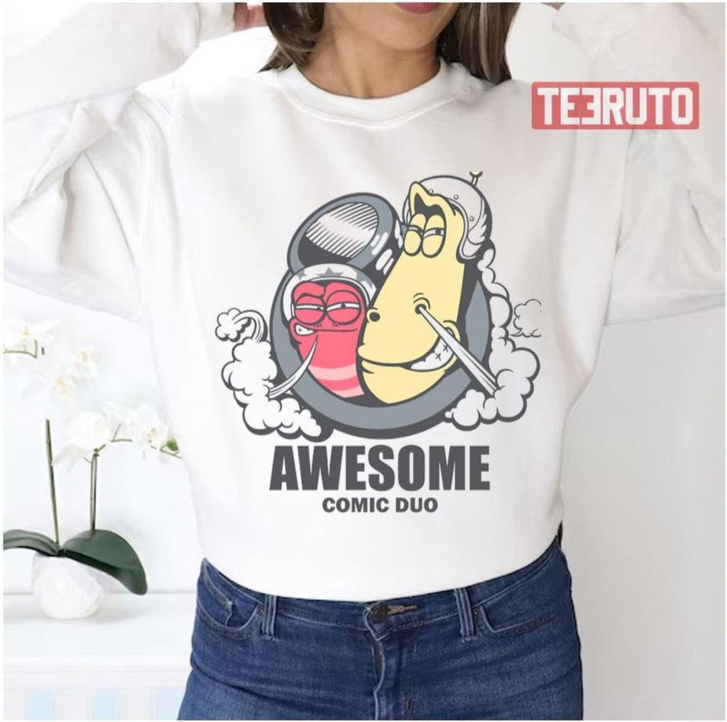 Awesome Comic Duo Larva Animation Unisex Sweatshirt