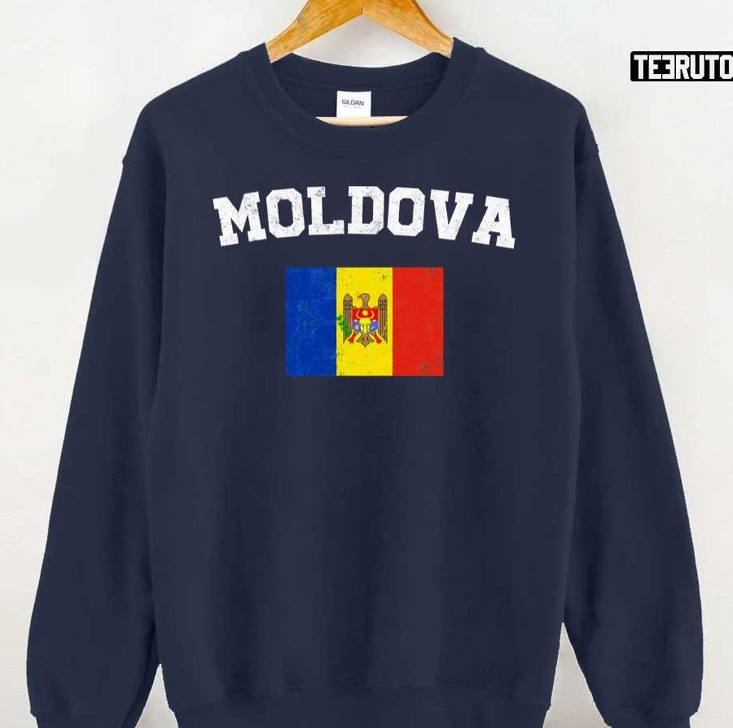 Moldovan Flag Shirt Vintage Moldova Unisex T-Shirt