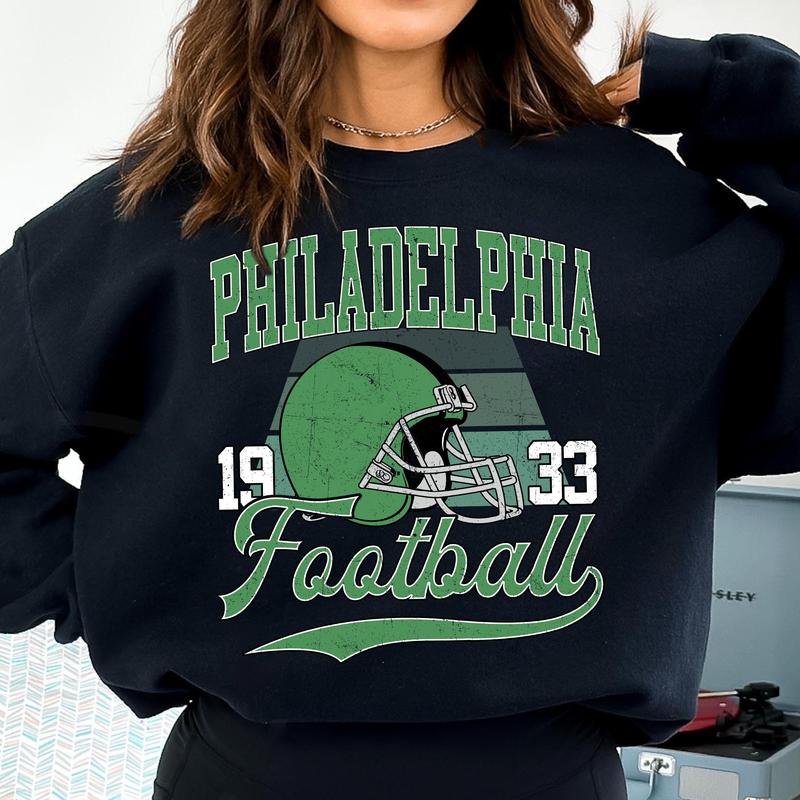Philadelphia Vintage Football Crewneck Sweatshirt, Vintage Philadelphia Football Sweatshirt For Sports Fans Unisex, Gift For Fan