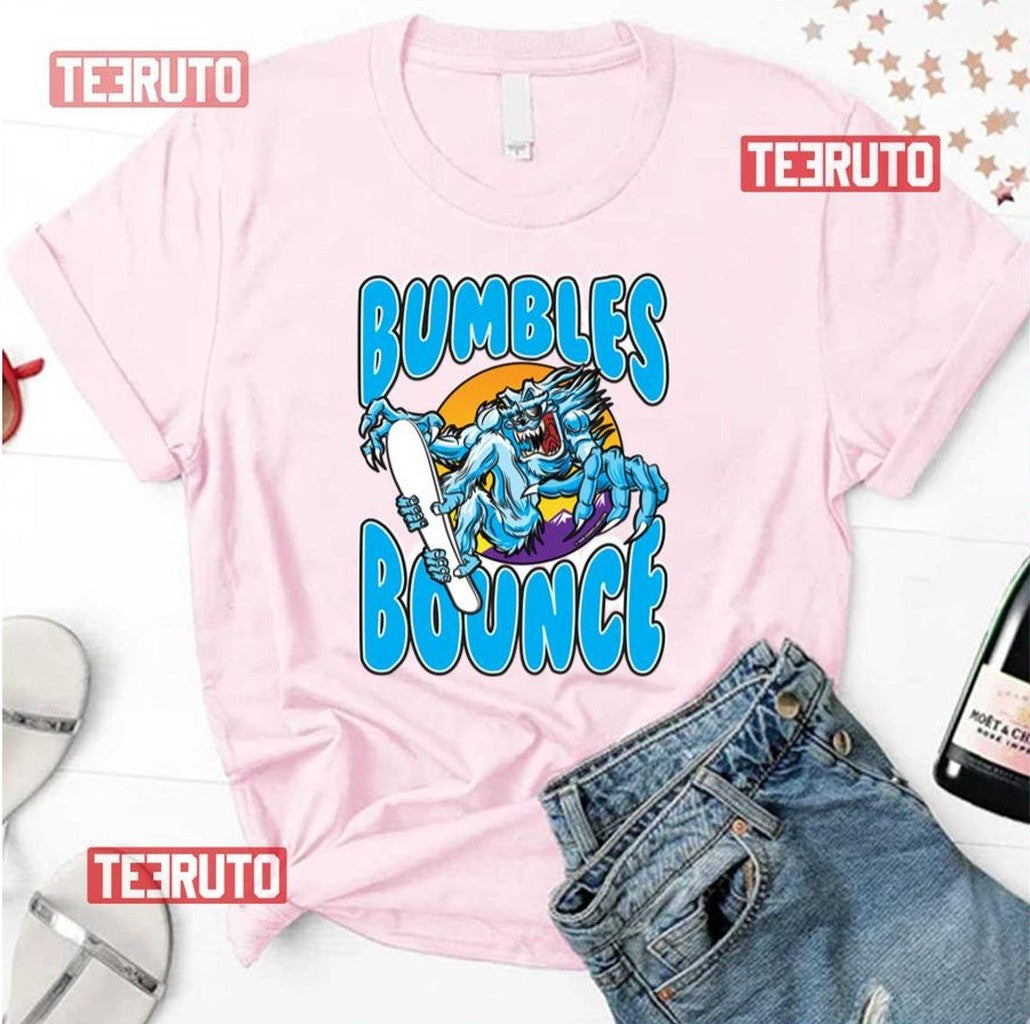 Snowman Yeti Snowboarder Bumbles Bounce Abominable Unisex T-Shirt