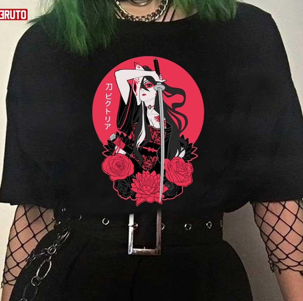 Anime Katana Ronin Lady Unisex T-Shirt