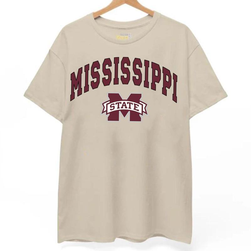 Mississippi State Bulldogs Vintage Football NCAA Sweatshirt  University Crewneck for Game Day  Unisex Cotton Tops