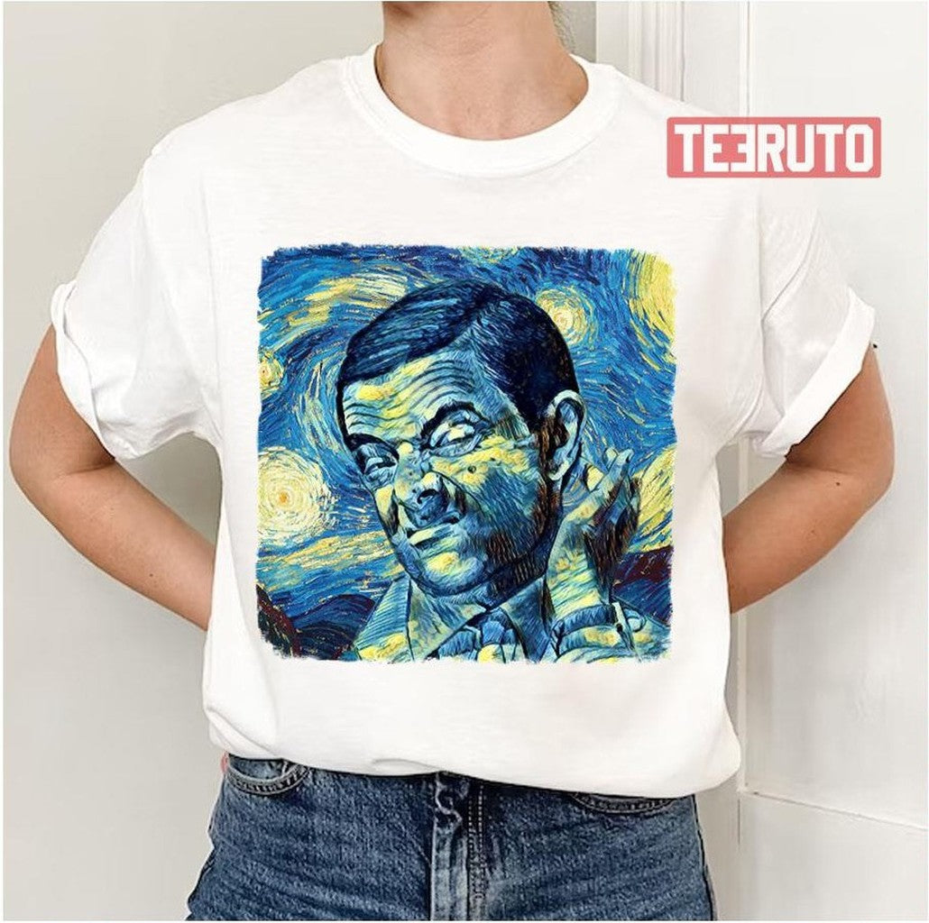 Mr Bean Van Gogh Style Unisex T-Shirt