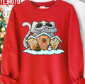 Snowman Christmas Yule Cat Unisex Sweatshirt