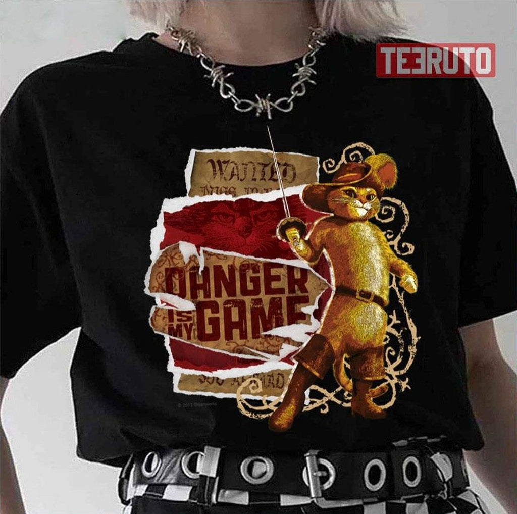 Poots In Boots Danger Is My Game Unisex T-Shirt