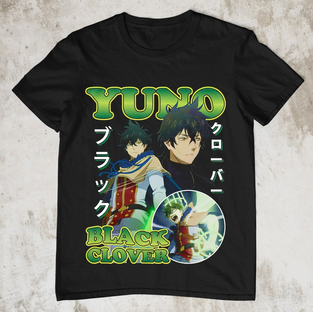 Black Clover Yuno Grinberryall Homage Black Clover Black Bulls Squad Homage Bootleg 90s Vintage Unisex T-Shirt