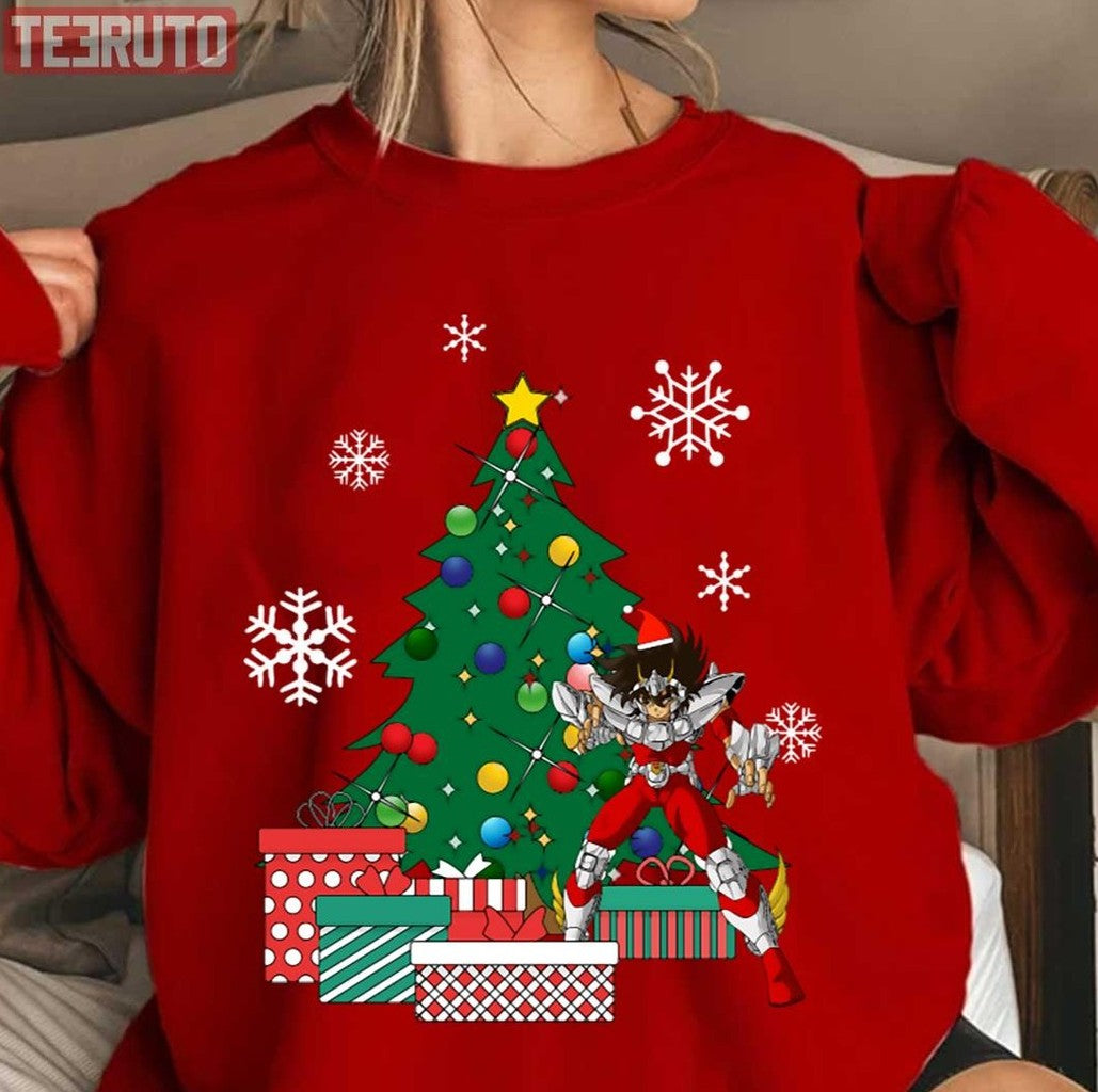Pegasus Seiya Around The Christmas Tree Unisex T-Shirt