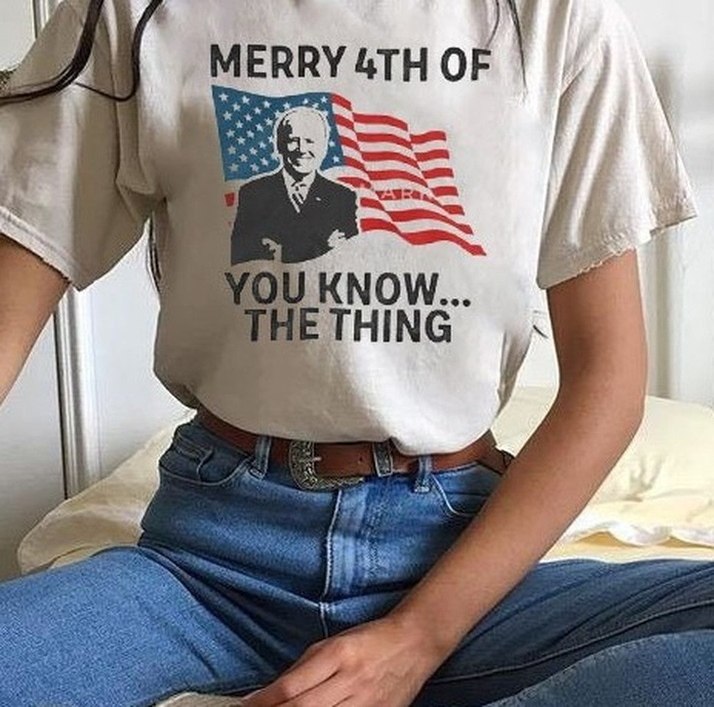 Biden Dazed Merry 4th Of You Know The Thing Confused Meme Unisex T-Shirt