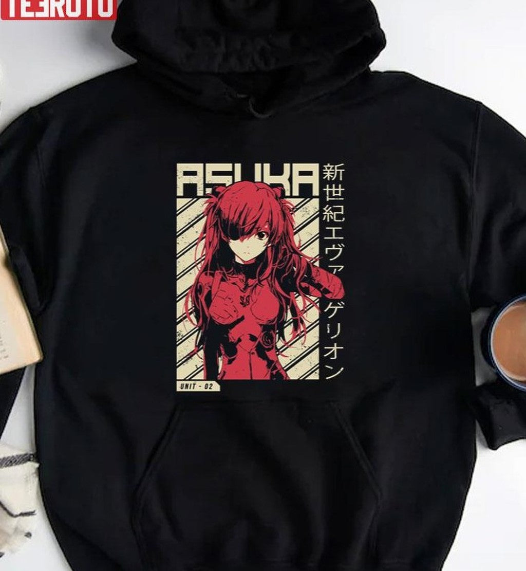 Asuka Langley Graphic Neon Genesis Evangelion Unisex Hoodie