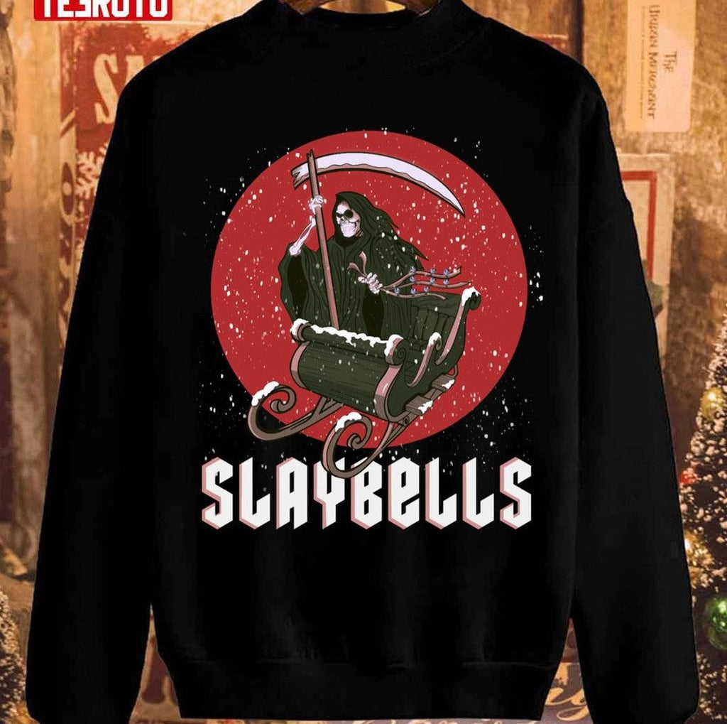 Slaybells Grim Reaper Christmas Holiday Unisex Sweatshirt