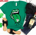 Shamrock Lucky Lips Irish Saint Patrick's Day Unisex T-Shirt