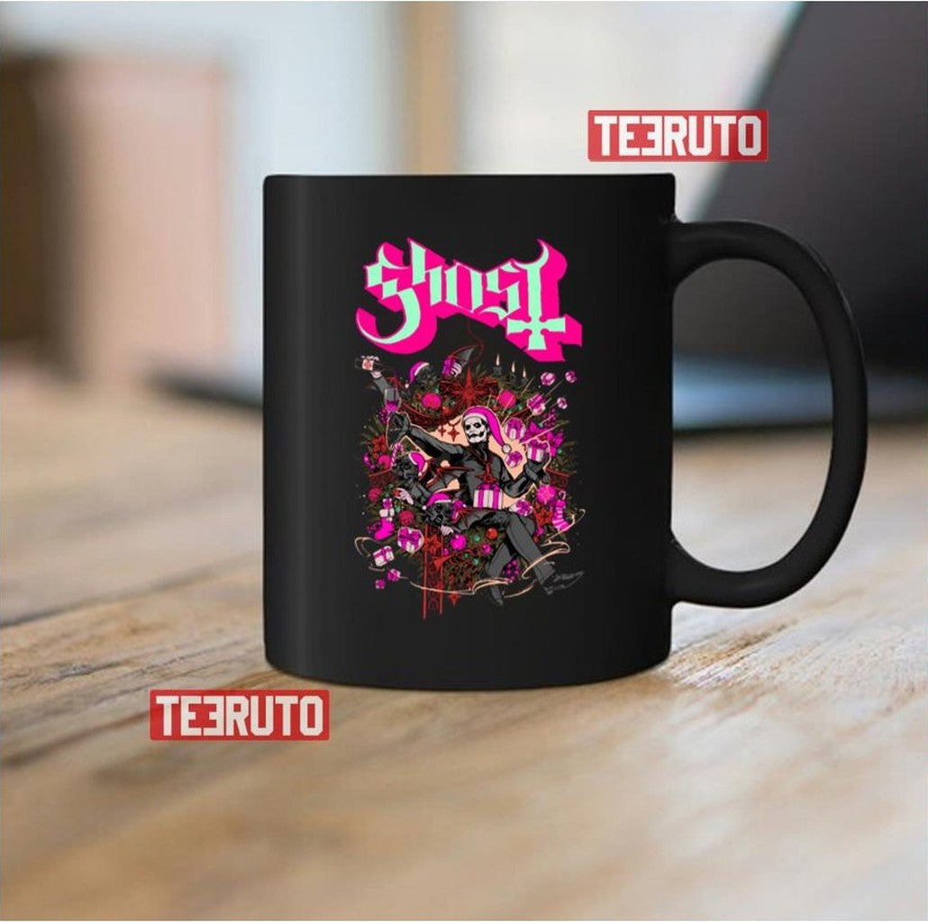 Pink Christmas Ghost Band Unisex Sweatshirt