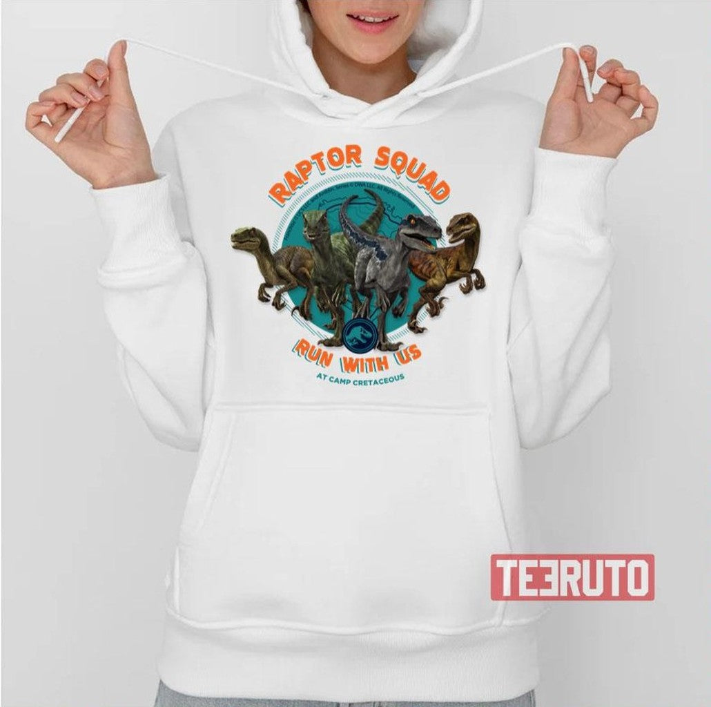 Raptor Squad Run With Us At Camp Cretaceous Unisex T-Shirt