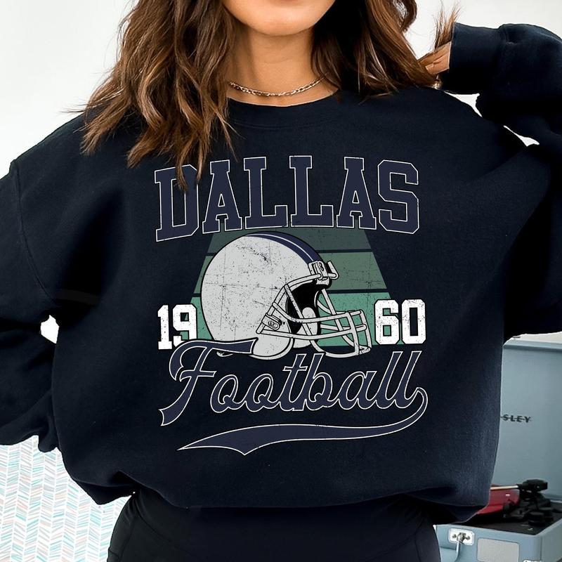 Dallas Vintage Football Crewneck Sweatshirt, Vintage Dallas Football Sweatshirt For Sports Fans Unisex, Gift For Fan