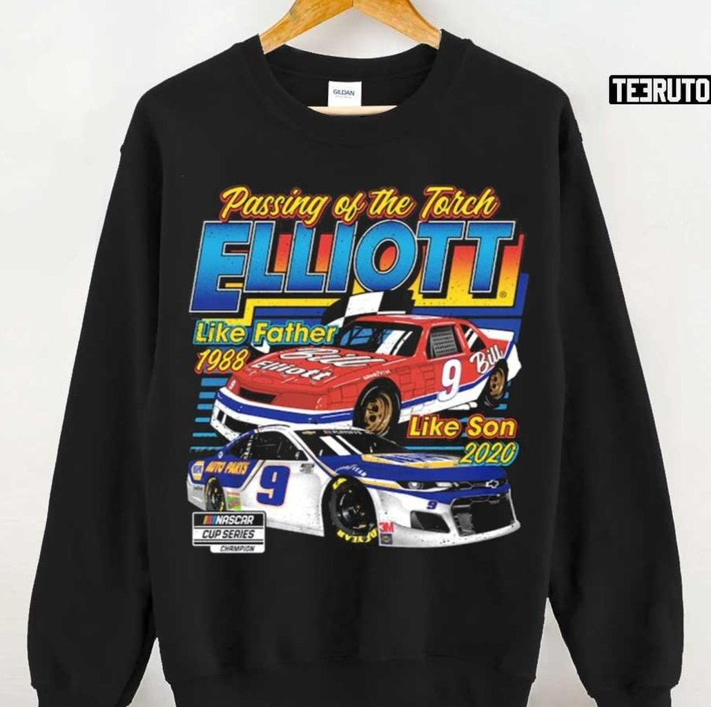 Passing Of The Torch Vintage Bill Elliott 9 Nascar Unisex Sweatshirt