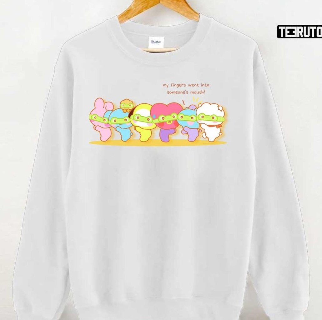 Run Bts Frog Fold Cute And Funny Bts Bt21 Character Minini Unisex Hoodie