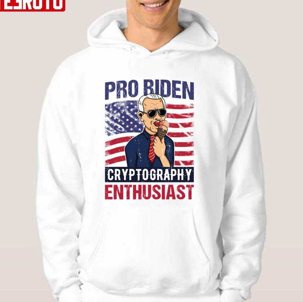 Pro Biden Cryptography Enthusiast Americab Flag Unisex T-Shirt