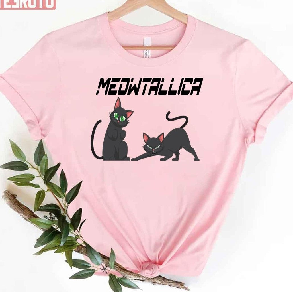 Anime Cats Meowtallica Metalica Unisex T-Shirt