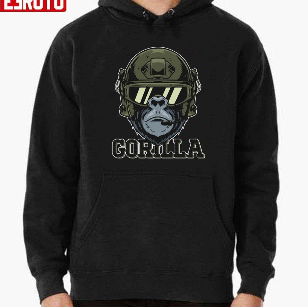 Nft Artwork Gorilla With Military Helmet Unisex T-Shirt