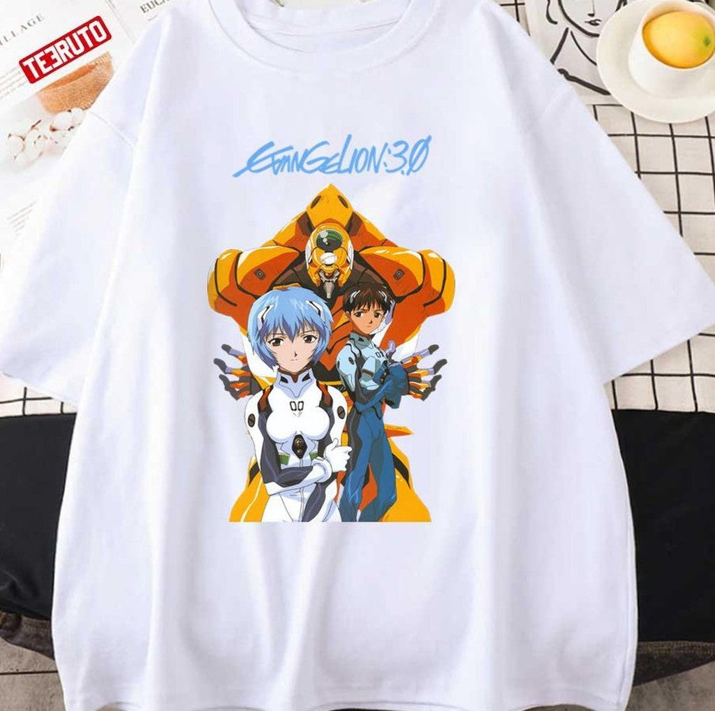 Anime Evangelion 3.0 1.0 Thrice Upon A Time Rei &amp; Shinji Unisex Hoodie